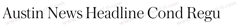 Austin News Headline Cond Regular字体转换